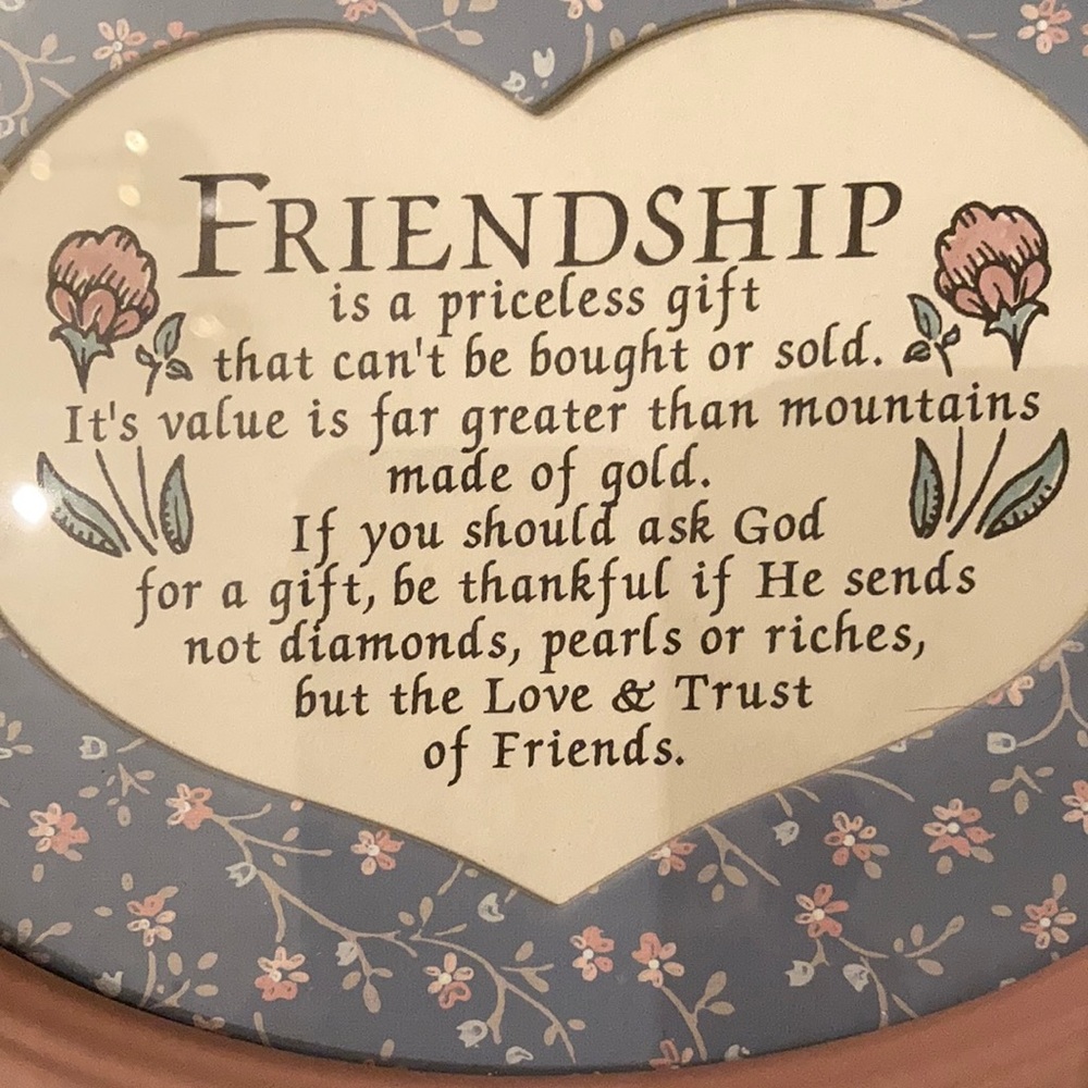 Friendship wall hanging or sitter